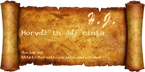Horváth Jácinta névjegykártya
